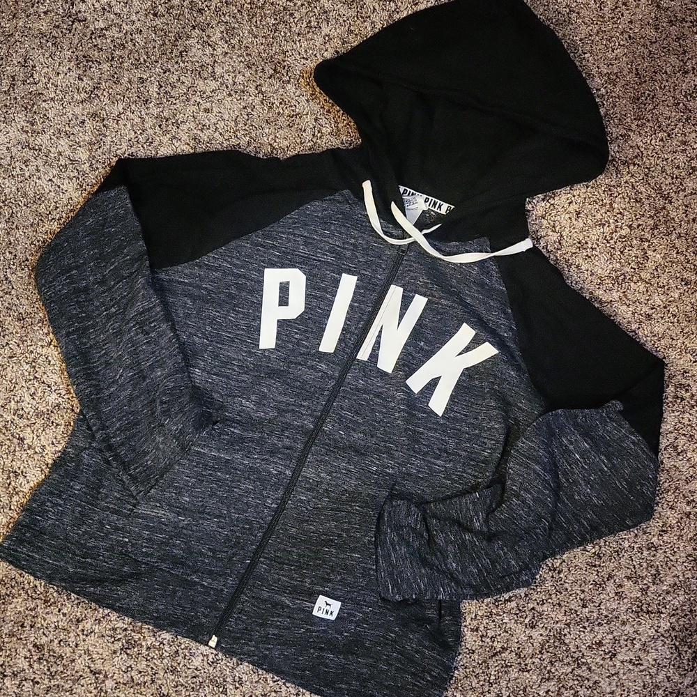 EUC Victoria's Secret PINK Full Zip Hoodie L